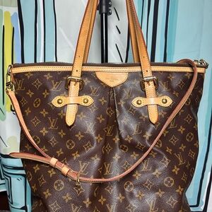 Louis Vuitton Brown and Tan Monogram Tote